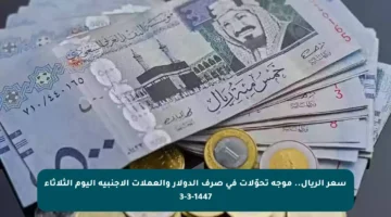 سعر الريال.. موجة تحوّلات في صرف الدولار والعملات الأجنبية اليوم الثلاثاء 3-3-1447